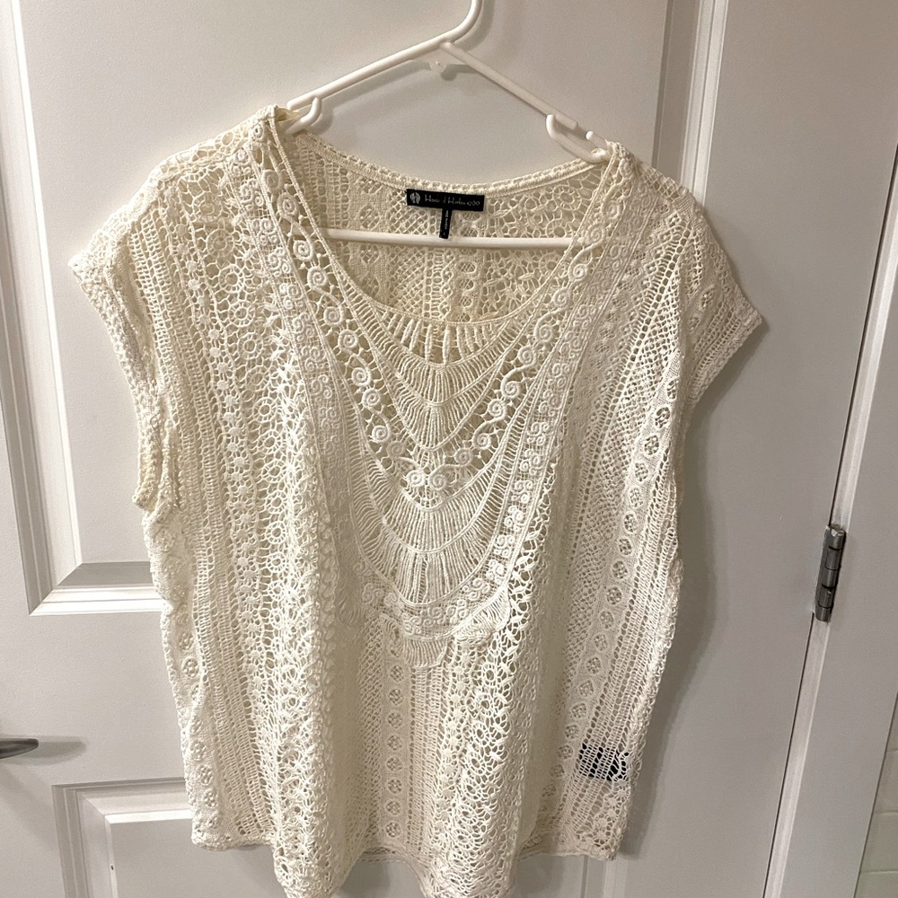 Crochet 100% cotton House of Harlow top
